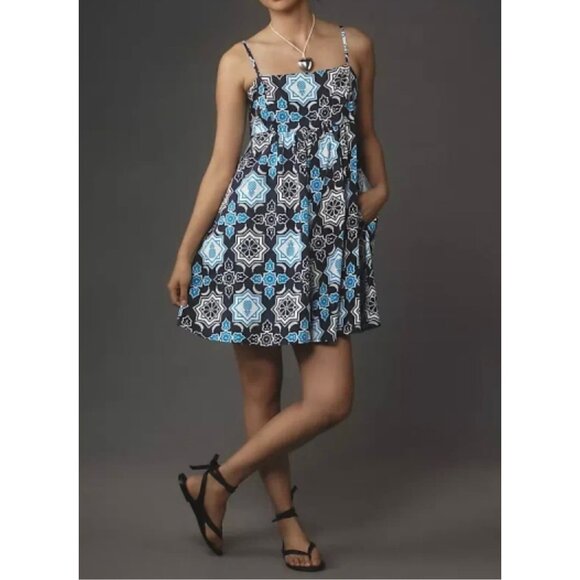 Anthropologie Hutch Bandeau Romper Size XS Dark Blue With Pockets - Picture 1 of 8
